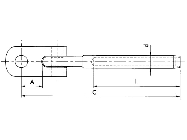 OS Toggle terminaler SS AISI 316.