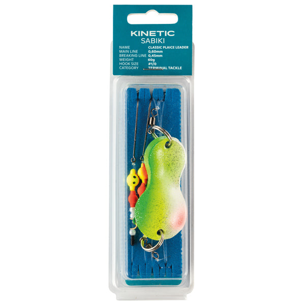 Kinetic Sabiki Plaice Leader/Spoon 40g Hvid/Grøn