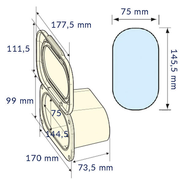 Cockpit blandingsbatteri med bruser inkl 3m slange