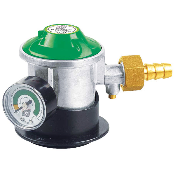 Gas regulator Jumpo click on med manometer og slangestuds