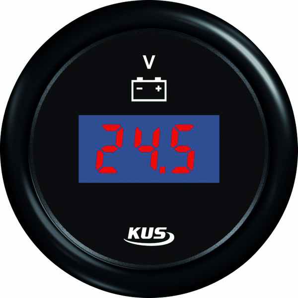 Kus digital voltmeter 9-32v, sort, 12/24v