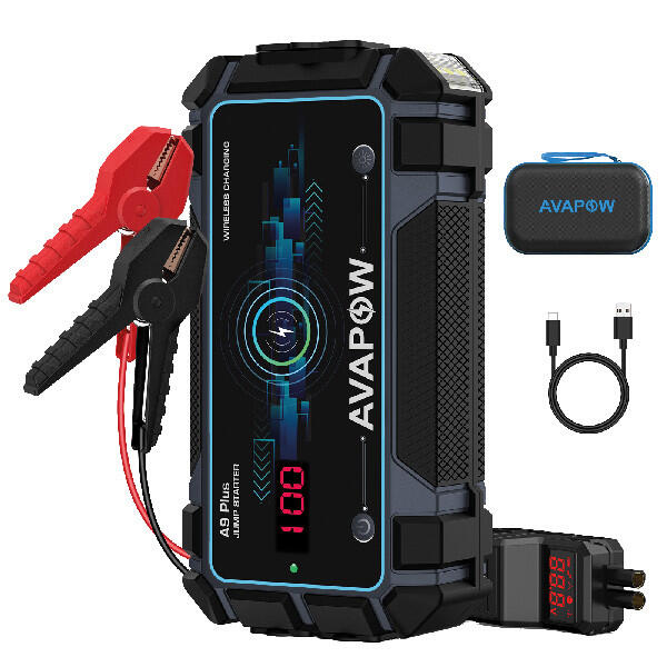 Avapow jumpstarter A9 Plus inkl taske 2000A, 12V