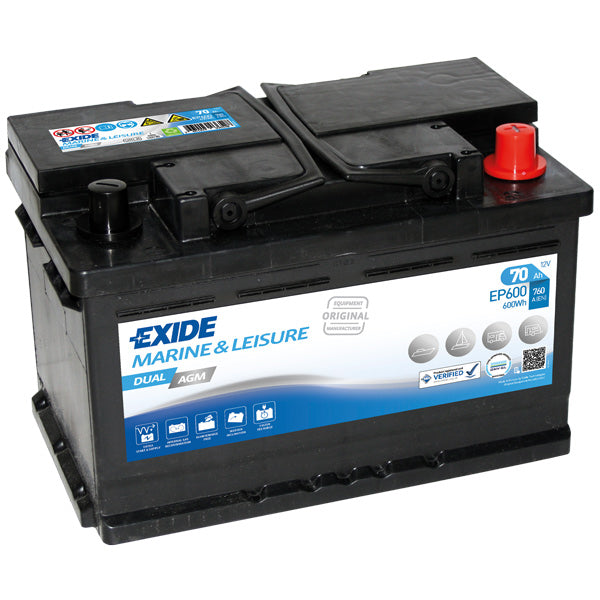 Dual AGM Batteri 760 CCA - 70 AH