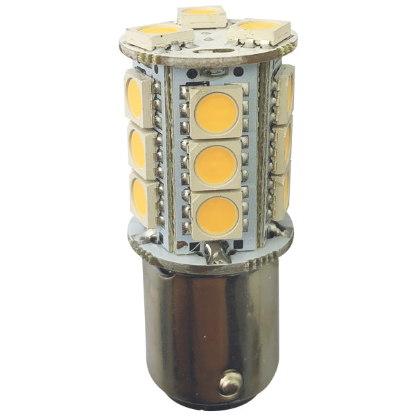 1852 LED pære BA15D Ø23x46,5mm 10-36Vdc, 2 stk