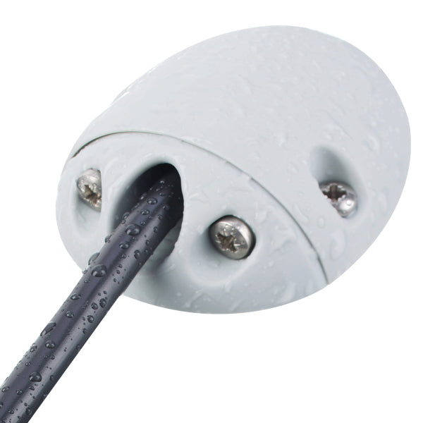 90 gr. kabel gennemføring  hvid nylon kabel - Flere varianter!