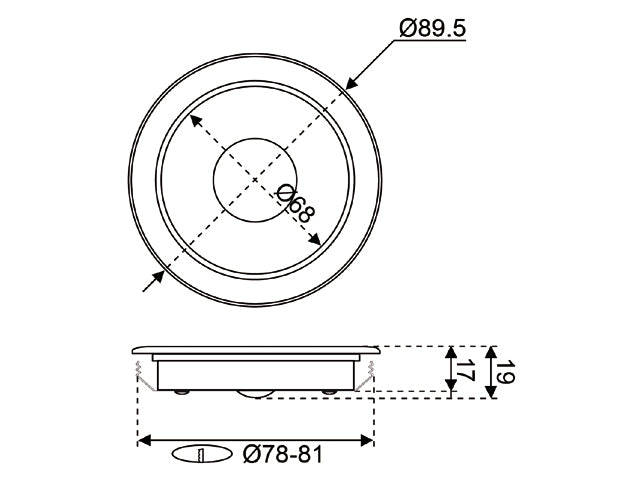 Rest - LED forsænket aluminium downlight 89,7 mm