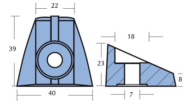 Zinkanode til Johnson / Evinrude / OMC 4 & 5 HK