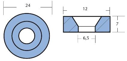 Zinkanode til Tohatsu 7 - 140 HK