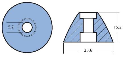 Zinkanode til SidePower SP30 / 40, SE30 / 40