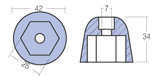 Zinkanode til SidePower 10/15/20 HK SP 125