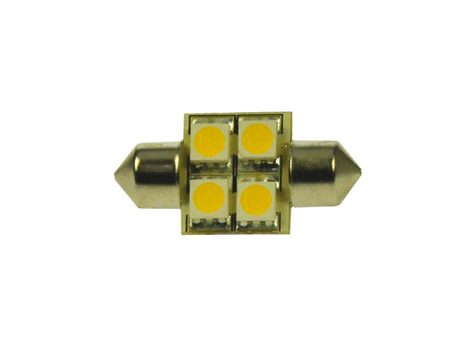 4 LED pære 12V Festoon Ø16 X 31 mm