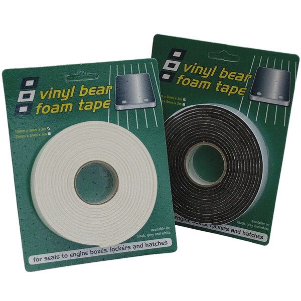 Psp vinyl foam tape svampegummi m/klæb hvid 25x3mm 3m