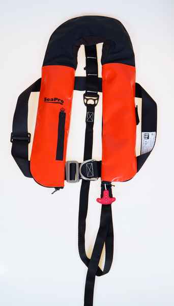 Seapro iso 165n industri arb. pvc/cordura vest m/harness hr