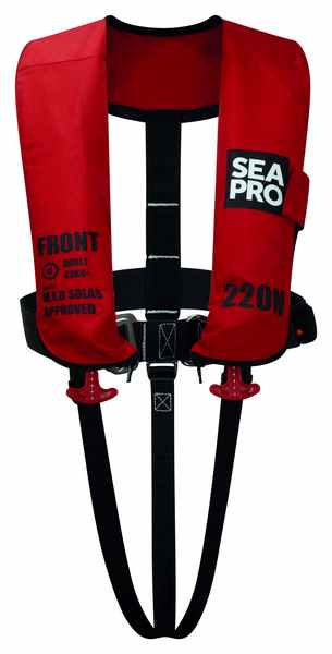 Seapro 220n solas vest red med harness