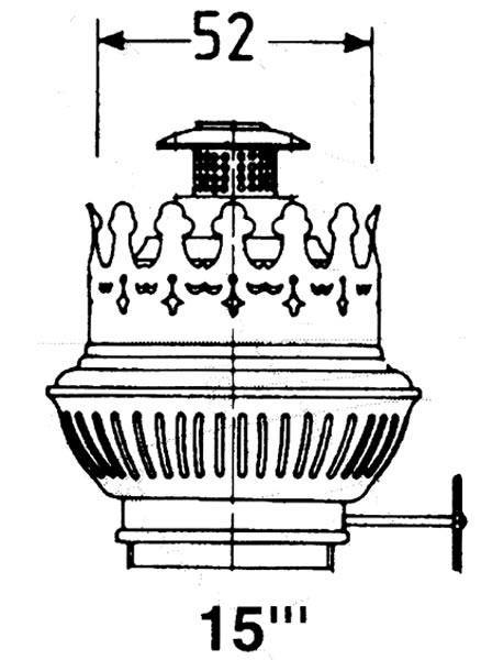 Brænder messing for 15