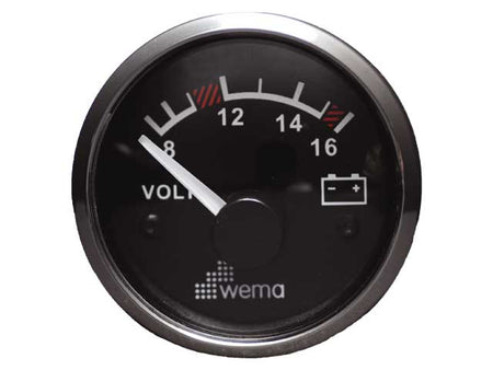 Wema Silver Voltmeter 12 volt