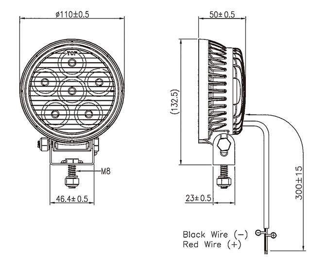 Dæks / arbejdslys HP LED 9 x 3W HP LED vandtæthed IP67