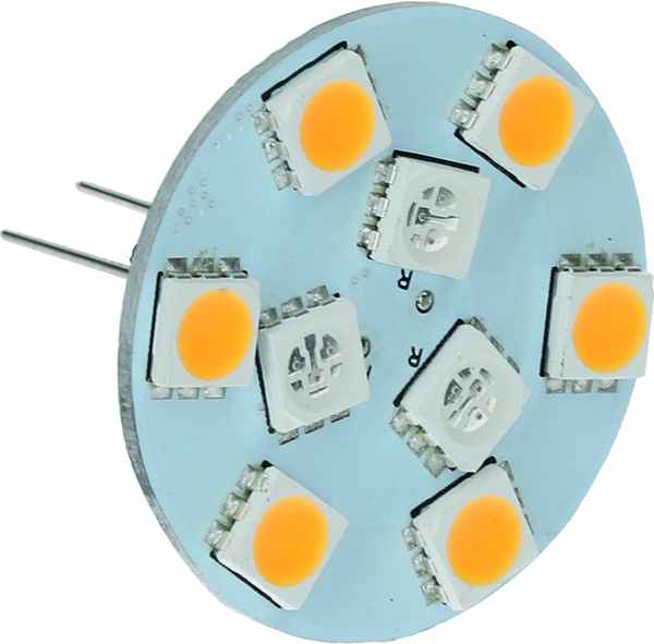 Nauticled g4 rød/hvid bag pin ø30mm 10-30vdc 0,5/1,4/10 watt