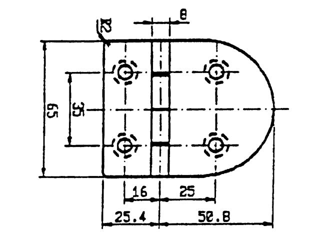 Hængsler rustfri  76,2 X 65 mm