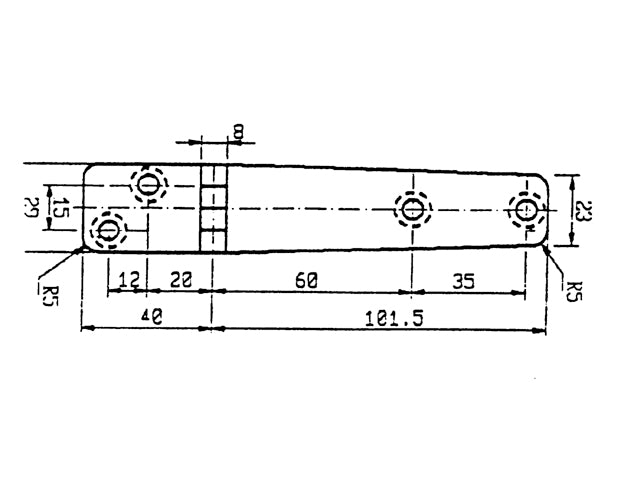 Hængsler rustfri  141,5 x 29 mm