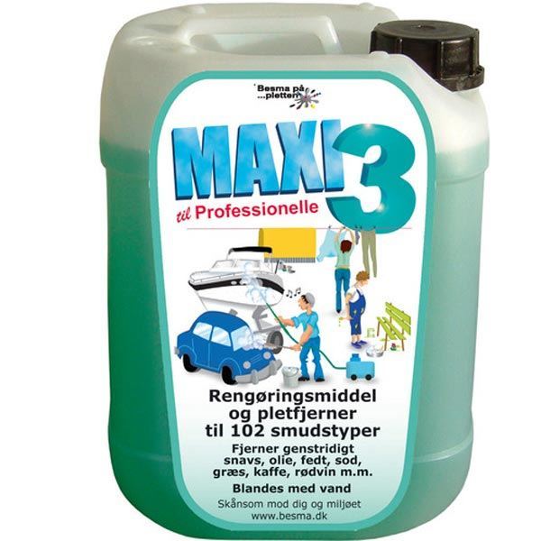 Maxi 3 allround vaske-& rengøringsmiddel 210ltr.