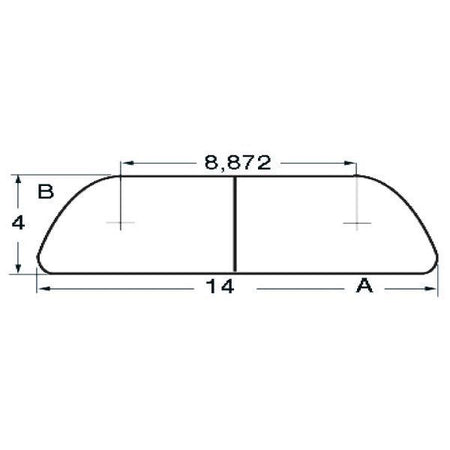 Fenderliste r/f 20 x 4mm, 3 meter