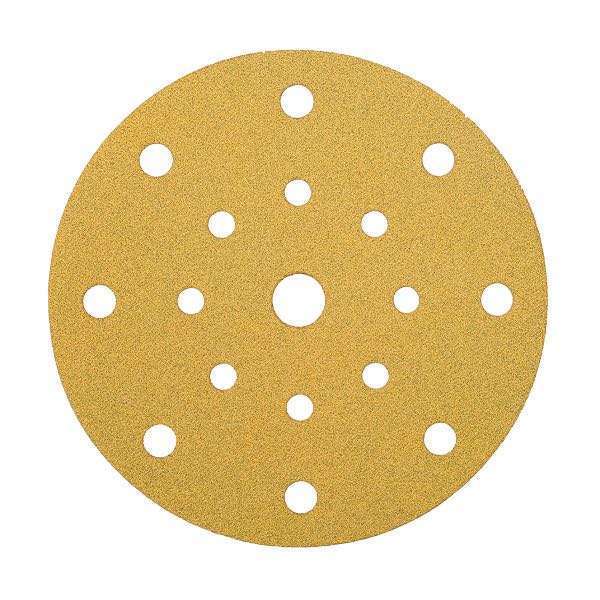 Mirka gold rondel ø 125mm p 60 17 hul - 10 stk.