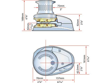 Lewmar V2 / V3 elektrisk ankerspil