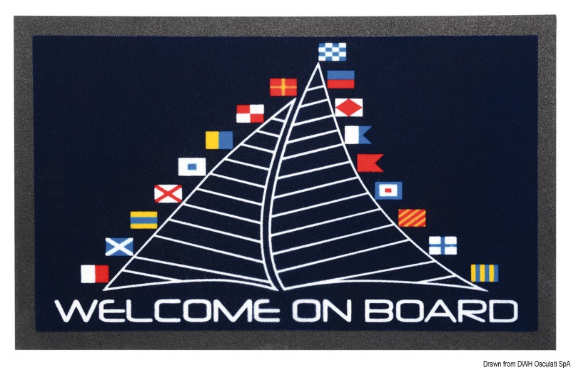 Dørmåtte med Flag "Welcome"