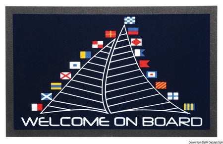 Dørmåtte med Flag "Welcome"