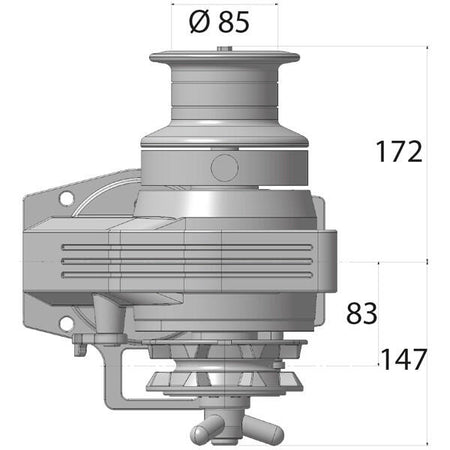 Lofrans Kobra ankerspil 24V 1000W DIN 766 Kæde 8mm