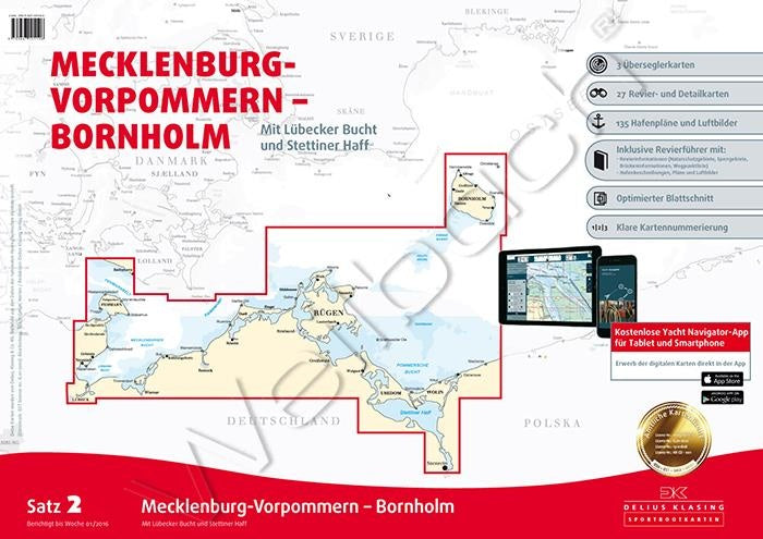 Søkort Sæt 2, Mecklenburg - Bornholm