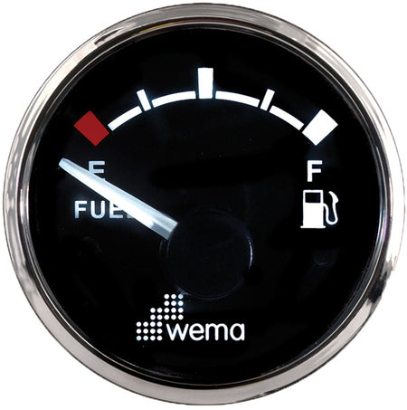 Wema NMEA2000 Silverline brændstof instrument sort