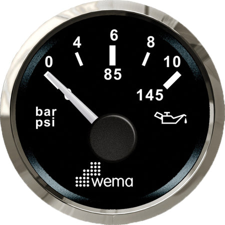 Wema NMEA2000 Silverline olietryk instrument 10 bar