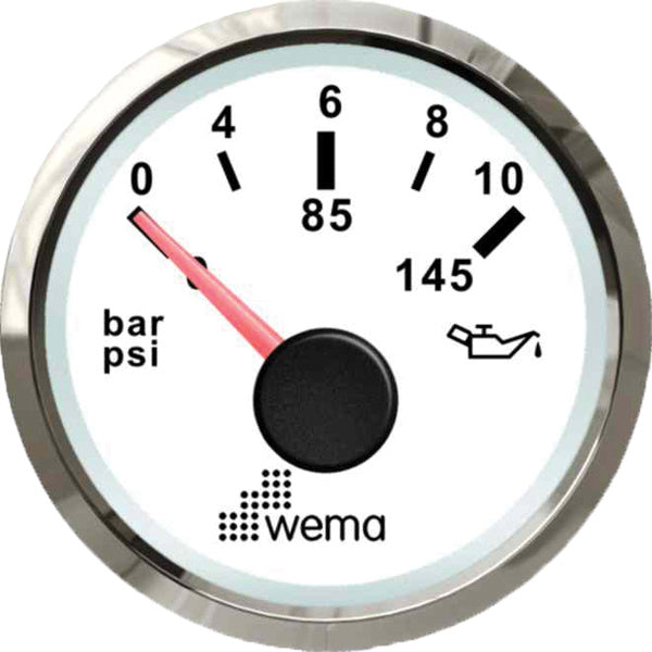 Wema NMEA2000 Silverline olietryk instrument 10 bar