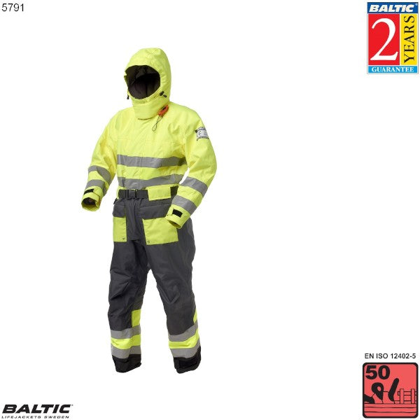 HiVis flydedragt BALTIC 5791 UV-gul-sort 