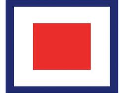 Signal flag W 30 X 36 cm