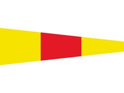 Signalflagge Nr. 0 25 x 88 cm