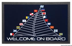 Fußmatte mit Flagge „Willkommen“
