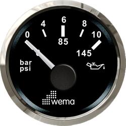 Wema NMEA2000 Silverline olietryk instrument 10 bar