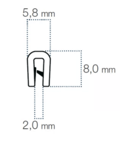 0,8-1,5mm kantliste sort