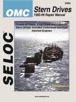 Reparationsmanual for indbordsmotor OMC Cobra 1985-1998.