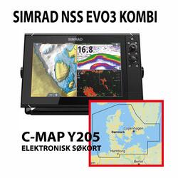 SIMRAD NSS EVO3 Kombi 7" + C-MAP Y205 DK-søkort