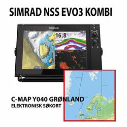 SIMRAD NSS EVO3 Kombi 7" + C-MAP Y0409 Grønland-søkort