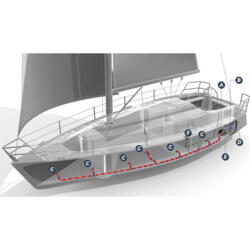 Bådmonteringssæt til Air Top Evo 55 til 4 luftkanaler