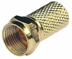 Glomex f stik til  6 mm kabel (coax) guldbelagt