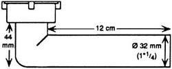 Vinkelafløbsstuds – 1 1/4” x 32 mm udv