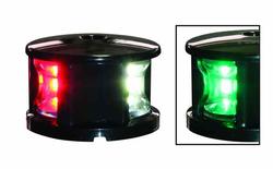 Lalizas LED-Laterne mit 3 Farben, 12–15 V DC, 2 nm, schwarzes Gehäuse