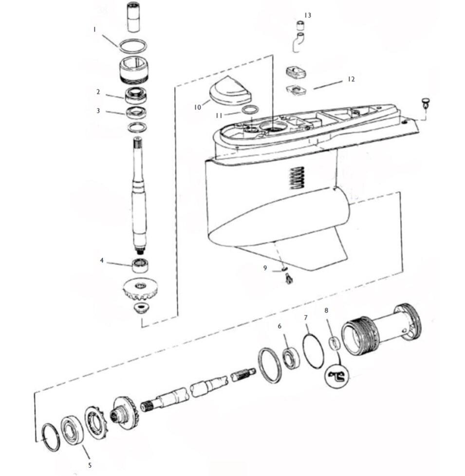 Underhus Til Volvo Penta Z Drev Sx C Sx C1 Sx C2 Sx R Sx R1 Sx R2 Sx M Sx S Marinelageret Aps