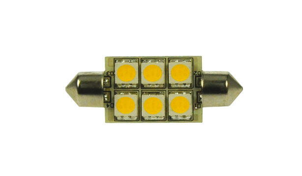 6 LED-Glühbirne 12V Soffitte Ø16 x 42 mm